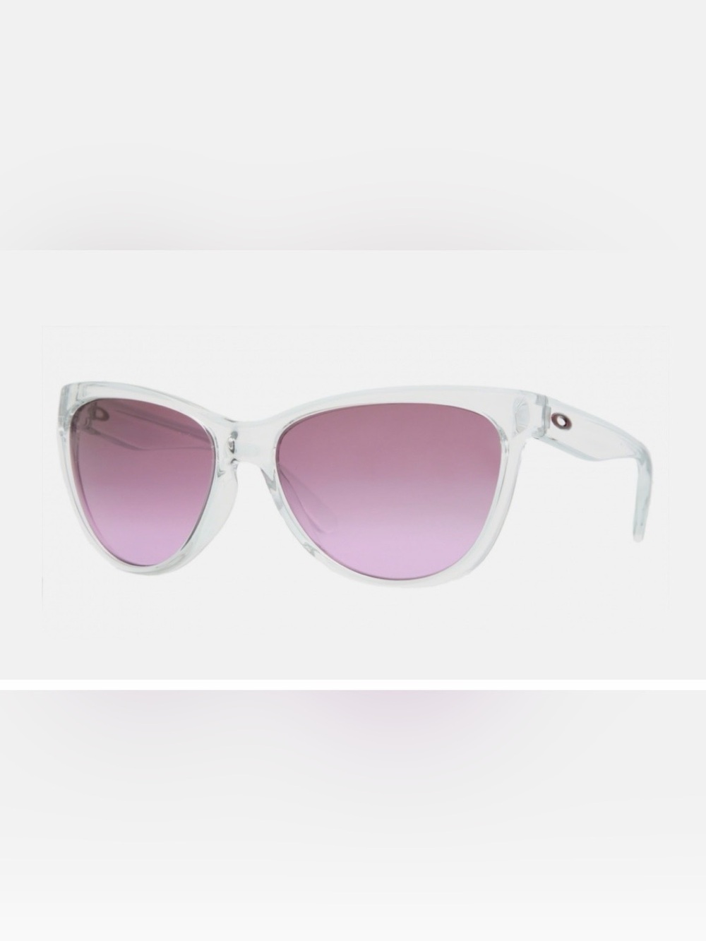 OAKLEY FRINGE Clear Frame Sunglasses with Pink Gradient Lenses